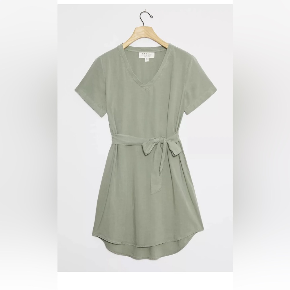 Anthropologie CLOTH and STONE Liv- tie front mini dress - Picture 2 of 9